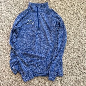 Under Armour Heathered Blue Zip Pullover